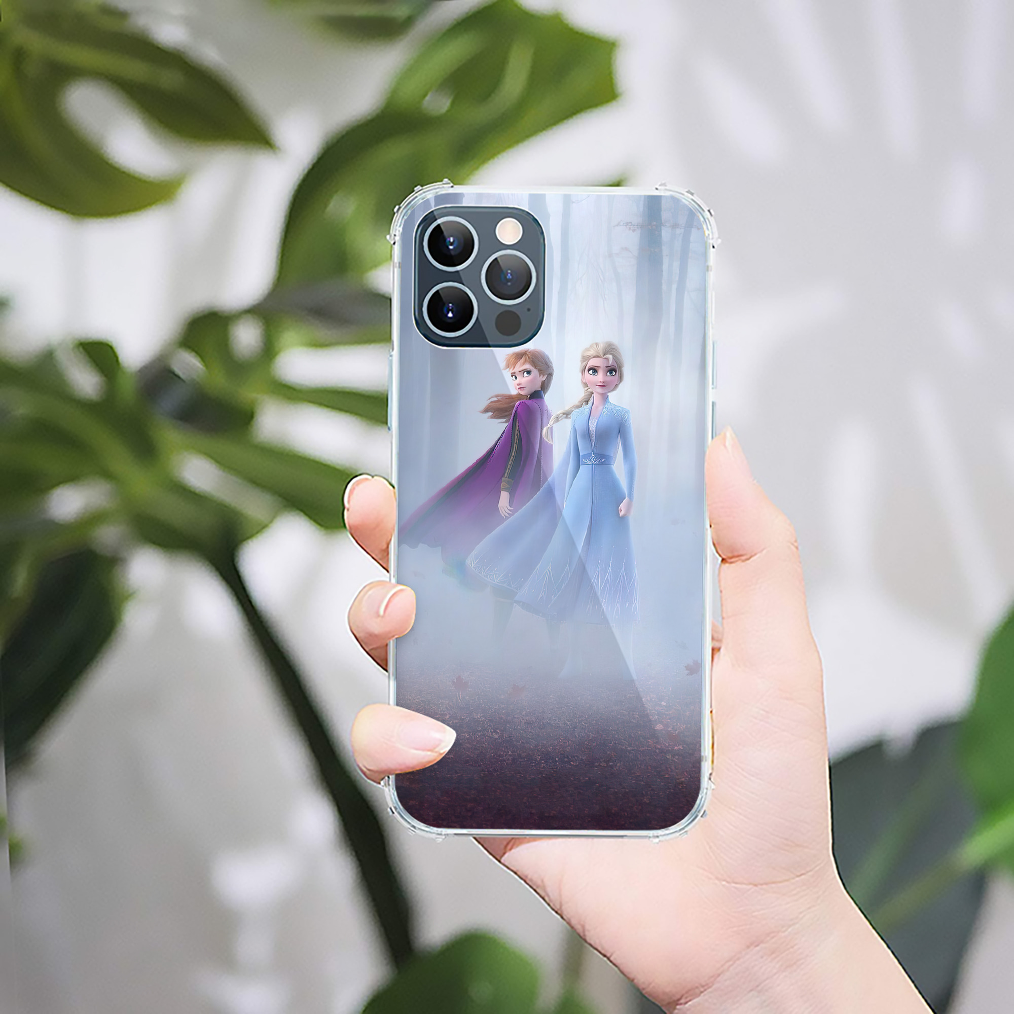 （画像用） アナと雪の女王 アンナ エルサ Frozen Anna Elsa 【iPhone 12シリーズ対応】透明スマホケース（クリアソフトケース）
